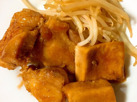 鶏モモと高野豆腐の焼き鳥ソテー
